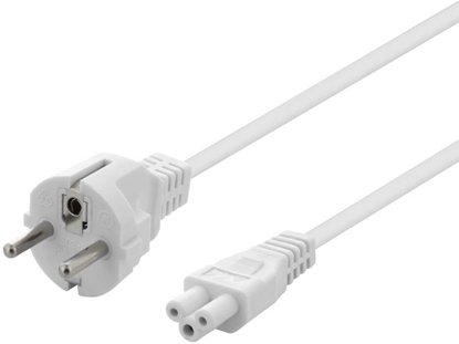 Picture of Earthed device cable, straight CEE 7/7 > IEC 60320 C5, 1m
