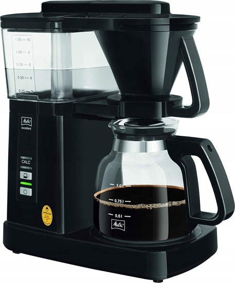 Изображение Ekspres przelewowy Melitta Melitta Excellent 5.0, Drip coffee maker, Ground coffee, 1525 W, Black, Transparent