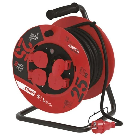 Изображение Emos Rubber Extension Reel 4 Sockets 25m