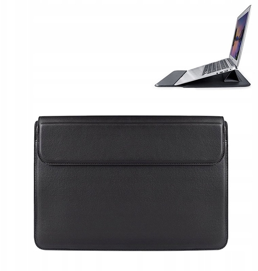 Изображение Etui Devia etui pokrowiec torba do laptopa / MacBooka Ultra-Thin z funkcj podstawki 13,3'' sztuczna skóra czarny