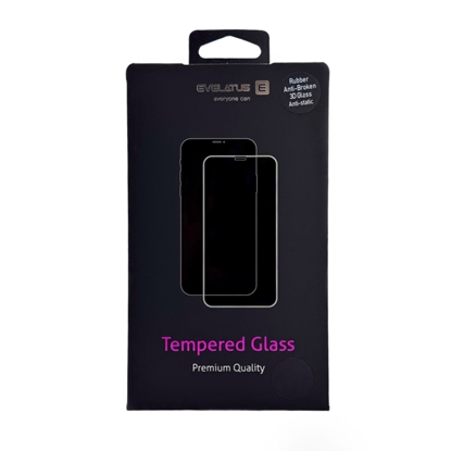 Изображение Evelatus Samsung Galaxy A37 / A57 Privacy Corning Gorilla Glass Anti-Static 3D Full Cover 10X Stronger Black
