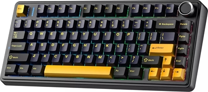 Picture of F75 EN / RU Layout Mechanical Gaming keyboard White Ice vein switch