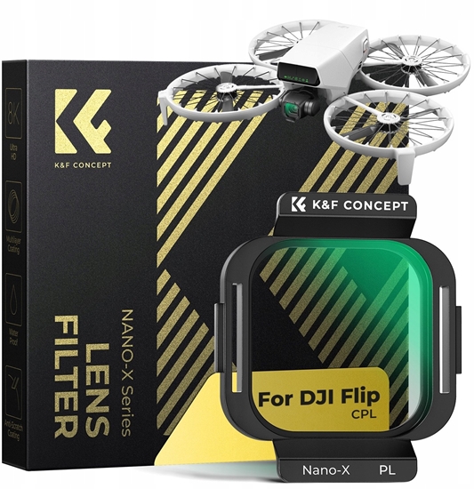 Изображение Filtr Pl Polaryzacyjny Nano-x 8k Ultra Hd K&f Concept Do Drona Dji Flip / Kf01.3080