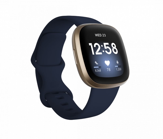 Picture of Fitbit Versa 3 Soft Gold Aluminum Midnight Infinity