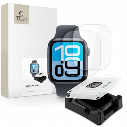 Attēls no Tech-Protect FOLIA HYDROELOWA TECH-PROTECT SUPREME SET+ 2-PACK APPLE WATCH 4 / 5 / 6 / SE 1 / 2 / 3 (40 MM) CLEAR