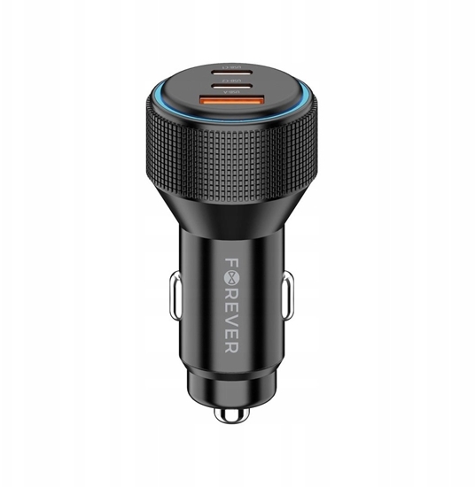 Изображение Forever adowarka samochodowa PD QC CC-07-66ACC 1x USB-A 2x USB-C 66W czarna