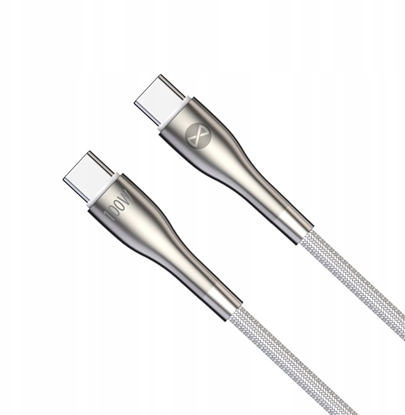 Attēls no Forever kabel Sleek USB-C - USB-C 1,0 m 100W biay