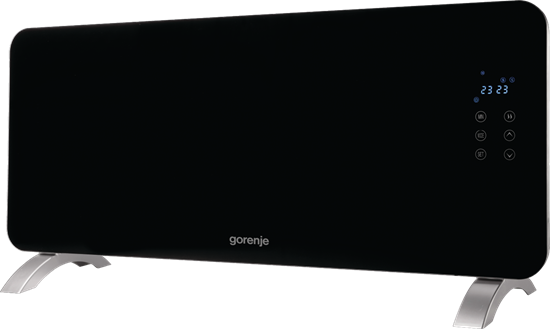 Изображение Grzejnik Gorenje Gorenje 2000GTPT OPTIHEAT Convector Heater  2000 W  Suitable for rooms up to 20 m  Black/Stainless Steel