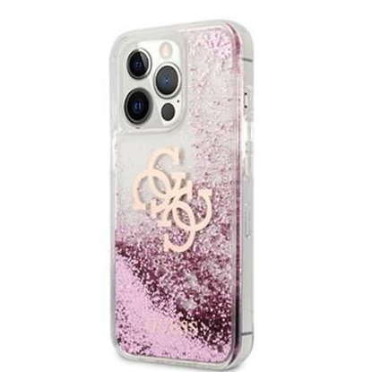 Изображение Guess Apple iPhone 13 Pro Liquid Glitter Pink Case Transparent