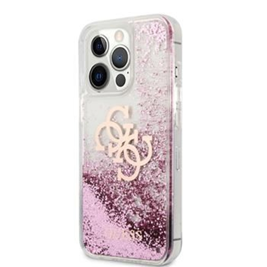 Изображение Guess Apple iPhone 13 Pro Liquid Glitter Pink Case Transparent