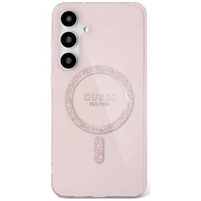 Attēls no Guess Glitter Circle Classic Logo MagSafe Case for Samsung Galaxy S25
