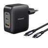 Изображение Intenso Power Adapter 100W   GaN 2x USB-C 1x USB-A inkl. Kabel 2m