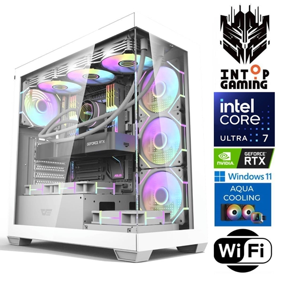 Picture of INTOP AQUA Ultra 7 265KF 16GB DDR5 1TB SSD M.2 NVME RTX5050 8GB WiFi WIN11