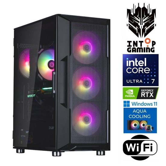Picture of INTOP AQUA Ultra 7 265KF 16GB DDR5 2TB SSD M.2 NVME RTX5050 8GB WiFi WIN11Pro