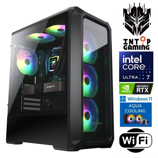 Picture of INTOP AQUA Ultra 7 265KF 16GB DDR5 2TB SSD M.2 NVME RTX5060 8GB WiFi WIN11Pro