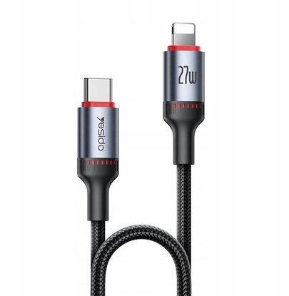 Picture of yesido Kabel CA182 27W C/iP 1.2m 3A, BLACK / CZARNY