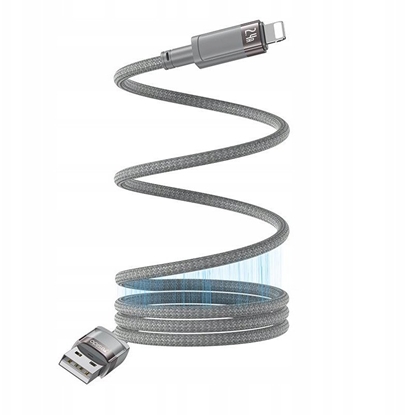 Picture of yesido Magnet. Kabel CA174 12W USB-iP 1m 2.4A, GRAY / SZARY