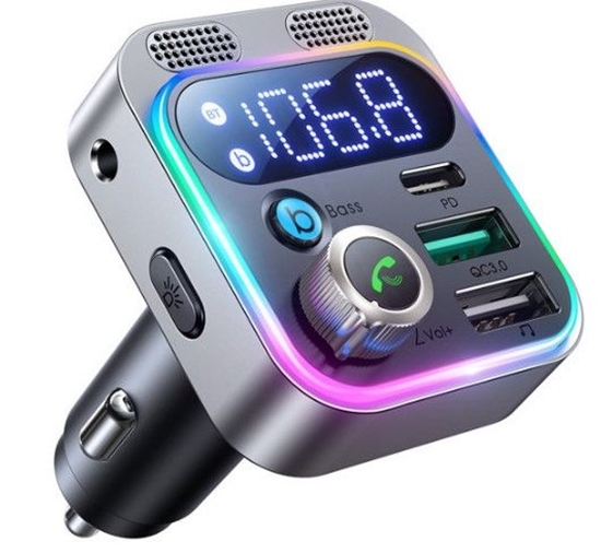 Изображение Joyroom FM transmitter / car charger 48W PPS/PD/QC3.0 Black