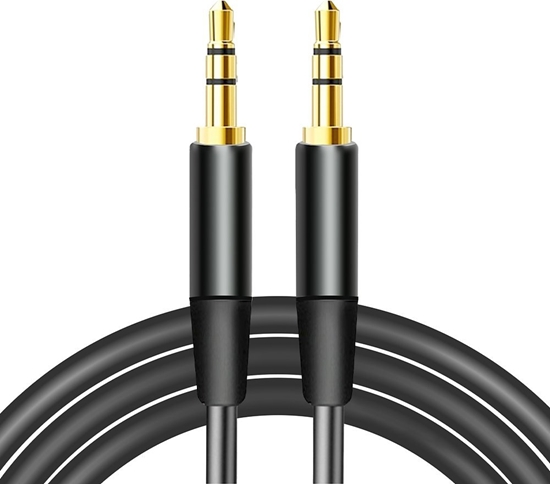 Изображение Kabel Maxlife Kabel Audio Jack 3,5 Mm - Jack 3,5 Mm 1M Czarny