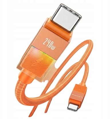 Изображение Kabel USAMS U93 240W USB-C do USB-C 1.2m pomaraczowy