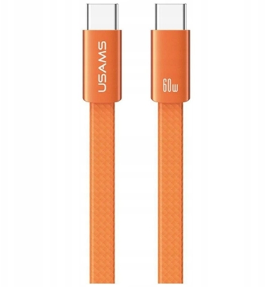 Изображение Kabel USAMS U96 60W USB-C do USB-C 1.2m  pomaraczowy