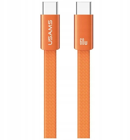 Изображение Kabel USAMS U96 60W USB-C do USB-C 1.2m  pomaraczowy