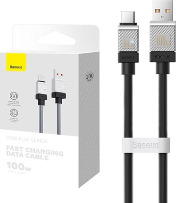 Attēls no Kabel USB Baseus USB-A - USB-C 1 m Czarny (CAKW000601)