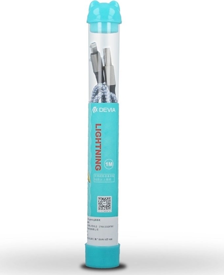 Picture of Kabel USB Devia USB-A - Lightning 1 m Niebieski (67513)