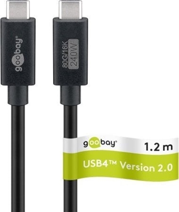 Picture of Kabel USB Goobay USB-C - USB-C 1.2 m Czarny (74376)