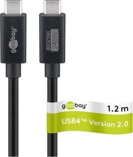 Picture of Kabel USB Goobay USB-C - USB-C 1.2 m Czarny (74376)