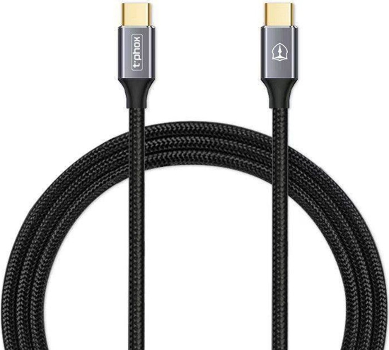 Picture of Kabel USB T-Phox USB-C - USB-C 1 m Czarny (TPRZ008319)