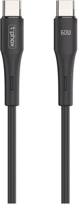 Изображение Kabel USB T-Phox USB-C - USB-C 1 m Czarny (TPRZ008326)