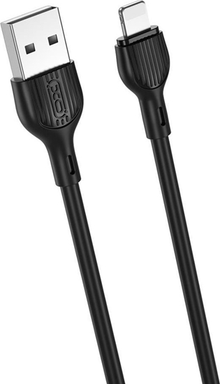 Изображение Kabel USB XO Lightning - 1 m Czarny (GSM111862)