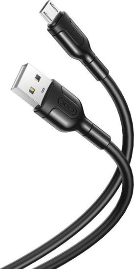 Изображение Kabel USB XO microUSB - 1 m Czarny (GSM117361)