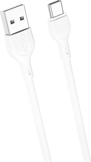 Изображение Kabel USB XO USB-A - USB-C 1 m Biay (GSM111867)