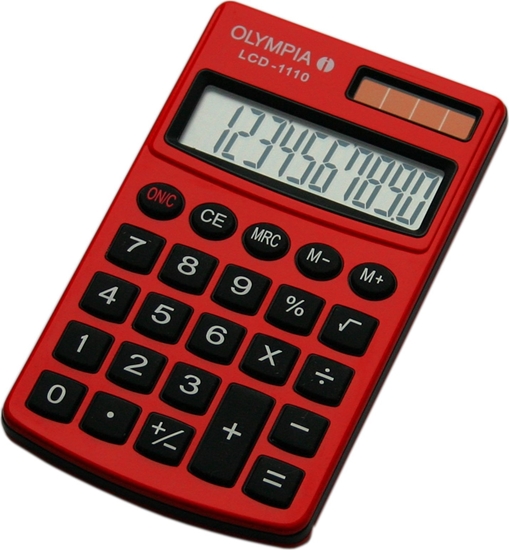 Изображение Kalkulator Olympia Olympia Taschenrechner LCD-1110 rot