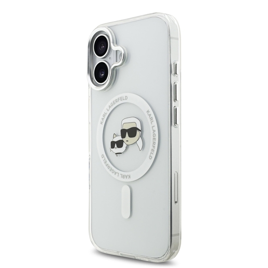 Изображение Karl Lagerfeld IML K&CH Heads Metal Frame MagSafe Case for iPhone 17 / transparent