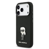Picture of Karl Lagerfeld Liquid Silicone Metal Ikonik Case for iPhone 17 Pro / Black