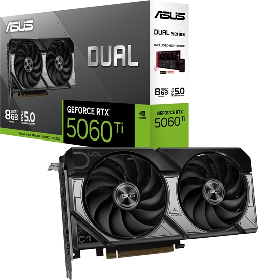 Изображение Karta graficzna GeForce RTX 5060 Ti DUAL 8GB GDDR7 128BIT HDMI/3DP