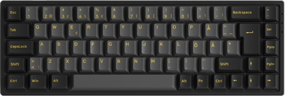 Picture of Klawiatura Akko AKKO 3068B Plus Black&Gold Bezprzewodowa klawiatura gamingowa mechaniczna RGB - V3 Cream Yellow ISO (DE) czarny