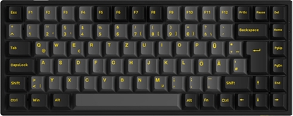 Picture of Klawiatura Akko AKKO Black & Gold 3084B Plus Gaming Tastatur, RGB  V3 Cream Yellow Pro Switches, ISO DE, czarny & zoty