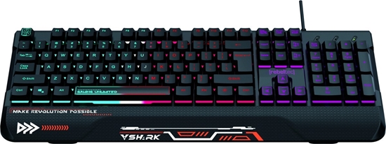 Picture of Klawiatura pełnowymiarowa RGB dla graczy SHARK wbudowana podkładka pod nadgarstki, wodoodporna konstrukcja