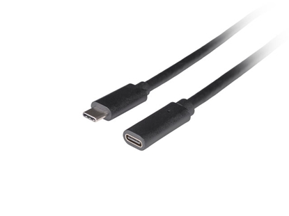 Attēls no Przedłużacz USB-C M/F 3.1 1.5m czarny