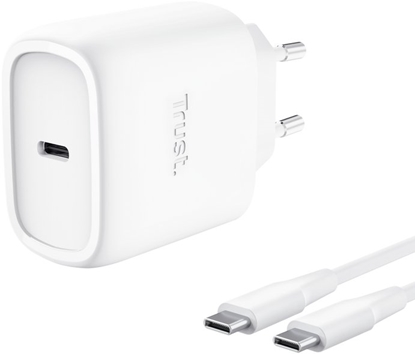 Attēls no Lādētājs Trust Maxo 45W Black USB-C + 2m USB-C Cable White