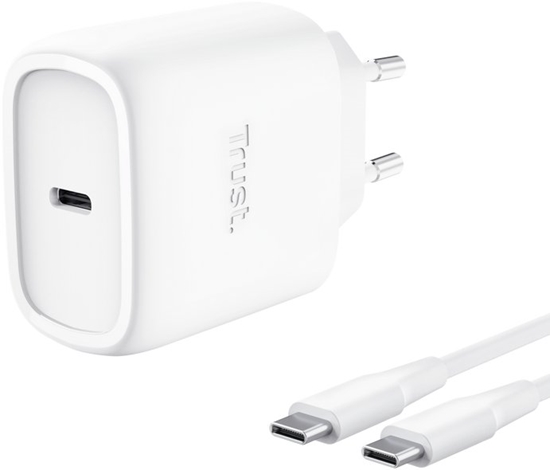 Изображение Lādētājs Trust Maxo 45W Black USB-C + 2m USB-C Cable White