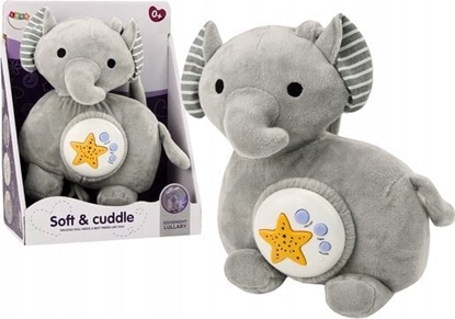 Picture of LeanToys Sonik Pluszowy Projektor Usypiacz So Szary Przytulanka Gwiazdy Melodie