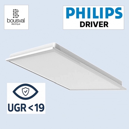 Attēls no LED panelis | UGR19 | 40W | 4000K | 595x595x34mm  | balts rāmis | ar Philips vadības bloku