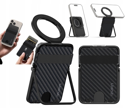 Attēls no Magnetyczny Portfel Magsafe Na Karty 2w1 + Stojak Do Telefonu Ulanzi Ml25