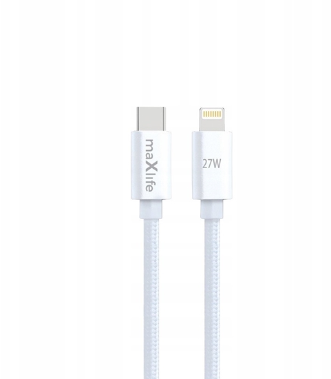 Picture of Maxlife kabel MXUC-12 USB-C - Lightning 1,0 m 27W biay