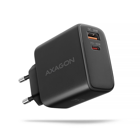 Picture of MOBILE CHARGER WALL USB 45W/GAN 2PORT ACU-PQ45 AXAGON